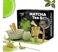 Grillix Matcha Set, vert clair, kit de thé matcha, livré avec fouet, bol, cuillère, pour la préparation du thé.