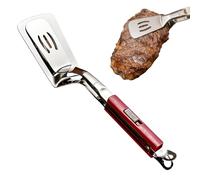 Grillklemme - Silber 29cm Robustes Metall, Vielseitiger Wender Präzises Greifen, Praktische Servierzange Catering Restaurant, Multifunktionales | Stabiles Barbecue Zubehör Für Das Outdoor Picknick