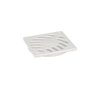 Grillle carrée en PVC blanc 100x100mm pour siphon SIH