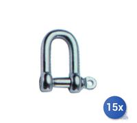 Grillo Zincato Robur 10 Mm 15x En Acier Gris Pour Murs