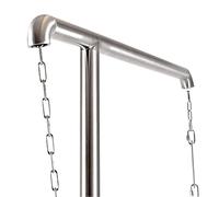 Grillrost.com Das Original Barbecue en Acier Inoxydable | Barbecue pivotant - démontable avec Guide-chaîne Interne & Douille de Sol