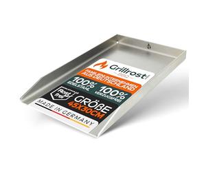 Grillrost.com Das Original Plaque de Cuisson en Acier Inoxydable | Plancha 45x34cm - Convient pour Napoleon Le/Lex/Prestige & Rösle | 4mm Massif