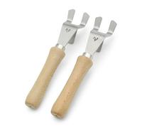 Grillrost.com Das Original Poignées universelles | Elévateur de grilles de Barbecue en Acier Inoxydable | Amovible - Robuste pour Toutes Les grilles de Barbecue (Barres de Gauche à Droite)