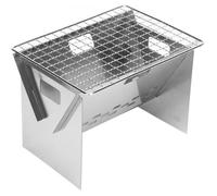 Grills à charbon pliants en acier inoxydable pour barbecue de camping, mini barbecue à charbon portable pour la cuisine en plein