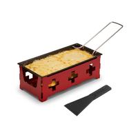 Grills à raclette - Fondeur à fromage portable, antiadhésif avec poignée pliable et spatule - Mini plaque de cuisson personnelle pour la maison et l'extérieur (18,5 x 9 x 6 cm)