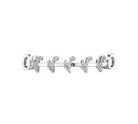 Grillz en forme de note musicale plaqué or 18K, serti de zircones cubiques il adopte un style hip-hop urbain, accessoire mixte tendance pour tous.(Silver,MODELO 1_LOWER TEETH)