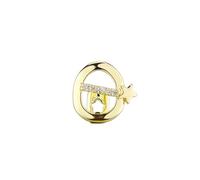 Grillz étoilés ajourés plaqués or 18K, sertis de zircones cubiques. Style hip-hop street tendance, bijou dentaire mixte pour tous.(Gold)