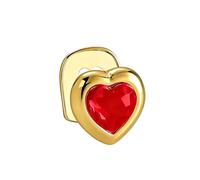 Grillz Simple Dent à Motif Cœur, Plaquage Or et Argent 18K Accessoire Dentaire Hip Hop, Bijou Mode Unisex Cadeau(Gold)