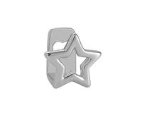 Grillz Simple Dent à Motif Étoile Creuse, Plaquage Or et Argent 18K Accessoire Dentaire Hip Hop, Bijou Mode Unisex Cadeau(Silver)