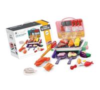 Grils électriques avec des sons grésillants de brume et un jeu de rôle interactif, jouet de cuisine pour faire semblant en toute sécurité pour les tout-petits, jouet de simulation électrique avec des