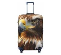 Grim American Eagle Housse de protection élastique pour valise de voyage Motif imprimé anti-rayures, Noir , L