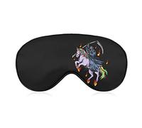 Grim Reaper avec masque pour les yeux de sommeil de licorne Couverture de sommeil douce Couverture de masque de sommeil avec les yeux bandés pour le voyage du sommeil
