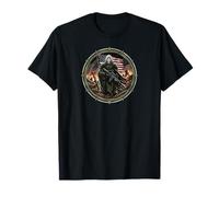 Grim Reaper Death Skeleton American Flag War Soldier T-Shirt