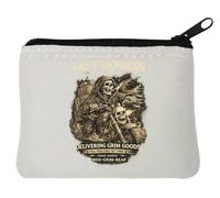 Grim Reaper Delivery Service Ride Porte-monnaie en néoprène Blanc 10 x 11 cm