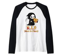 Grim Reaper Eating Pizza Funny RIP Rest in Pizza Manche Raglan