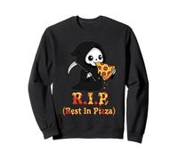 Grim Reaper Eating Pizza Funny RIP Rest in Pizza Sweatshirt