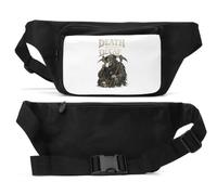 Grim Reaper Enjoying Hot Coffee Moment Sac banane unisexe Noir