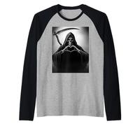 Grim Reaper Horror Poster Halloween Manche Raglan