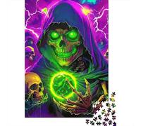 Grim Reaper Néon Puzzle 1000 Pièces Adultes intéressant Puzzles 1000 Pièce Jeux D'adresse Décor À La Maison 38x26cm/1000pcs