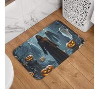 Grim Reaper Paillasson de bienvenue antidérapant, absorbant, doux, lavable, tapis moderne pour cuisine, chambre à coucher, salle de bain, décoration élégante, 40,6 x 61 cm