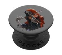 Grim Reaper Squelette Gothique Jouant Violon Musique Halloween PopSockets PopGrip Adhésif
