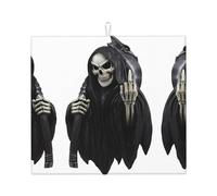 Grim-Reaper Tapis de comptoir de cuisine antidérapant imprimé avec corde de suspension 45,7 x 40,6 cm Tapis de vidange absorbant Convient pour les comptoirs, éviers et supports de vidange