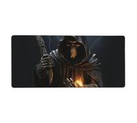 Grim Reaper Tapis de souris de jeu XXL avec bords cousus antidérapant pour clavier, maison, bureau, jeux vidéo 40,6 x 90,2 cm