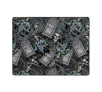 Grim Reaper Tapis d'intérieur doux lavable à motif pierres tombales - Pour décoration de salon, chambre à coucher, salon - 160 x 121 cm