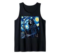Grim Reaper Van Gogh Halloween Nuit étoilée Gothique Fête Débardeur