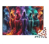 Grim Reapers Coloré Coffret Puzzle 1000 Pièces Papier Écologique pour Seniors, Puzzle Entraînement Cérébral, Puzzle De Voyage, Cadeau De Noël Idéal pour Grand-Parents 38x26cm/1000pcs
