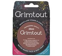GRIM’TOUT Galet de fard de maquillage de fête pour enfant et adulte, pour visage et corps, tous type de peau, 20ml - Couleur Chocolat