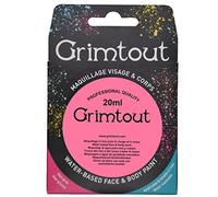 GRIM’TOUT Galet de fard de maquillage de fête pour enfant et adulte, pour visage et corps, tous type de peau, 20ml - Couleur Rose vif