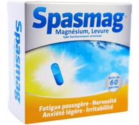 Grimberg Spasmag Magnésium Levure Fatigue Passagère Nervosité Anxiété Légère 60 Gélules