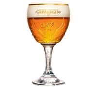 Grimbergen Verre à bière sur pied 33cl - Verre à bière 0,33 l - Forme convexe - 330 ml