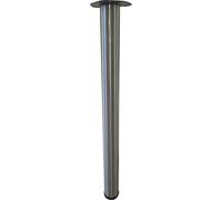 Grimme Pieds de table Ø 60 mm | Hauteur 710 mm | Acier chromé | Lot de 4 avec plaques de fixation