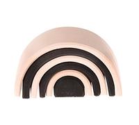 Grimm's 6-delige houten regenboog monochrome