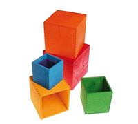 Grimm's Jouets Grandes boîtes empilables Arc-en-Ciel