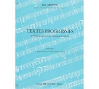 GRIMOIN ALAIN - TEXTES PROGRESSIFS, COMPLEMENTS DES LECONS PROGRESSIVES VOL.1
