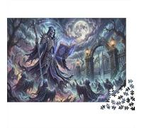 Grimoire Interdit Puzzle 1000 Pièces Adultes Et Enfants,Jeu Éducatif,Dès 14 Ans,Déco Murale Liche et Fantômes,Défi,Premium,Carton,Anti-Stress,Détente,Casse-tête,Cadeau 38x26cm