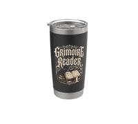 Grimoire Lecteur Witchy Halloween Occulte Goth Gobelet isotherme en acier inoxydable double paroi