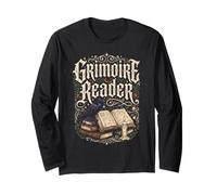 Grimoire Lecteur Witchy Halloween Occulte Goth Manche Longue