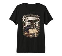 Grimoire Lecteur Witchy Halloween Occulte Goth T-Shirt Haut de Gamme