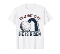 Grimpeur Amusant « He is Not Here He is Risen » T-Shirt