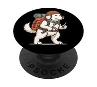 Grimpeur de Montagne des Pyrénées - Drôle de Chien, Maman, Papa PopSockets PopGrip Adhésif