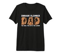 Grimpeur en Salle Dad The Idol The Rock Climber Escalade en Salle T-Shirt Haut de Gamme