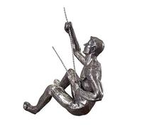 Grimpeurs Figurines Mur Escalade Trio Hommes Résine Escalade Hommes Figurines Tenture Murale Rappel Mur Art Sculpture Saut À L'élastique Statue (Color : A, Size : 2)