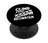 Grimpez Tous Les Amoureux des Chats Meowntain PopSockets PopGrip Adhésif