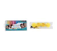 GRIM'TOUT-12 Sticks de Maquillage à l'eau pour Enfant, GT41883 & Trousse d'accessoires de Maquillage, GT41613, Unie