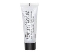 Grim'Tout - Gel Pailleté pour Visage et Corps - Maquillage de Festival et Loisirs Créatifs - Unité : 1 Tube sous Blister - Volume : 25 ml - Teinte : Cristal