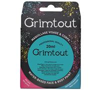 Grim'Tout - Maquillage de Théatre à l'Eau Corps et Visage - Peinture pour Déguisement Carnaval et Festival - Bleu Lagon - Applicable et Lavable à l'Eau - Blister Galet 20 ml